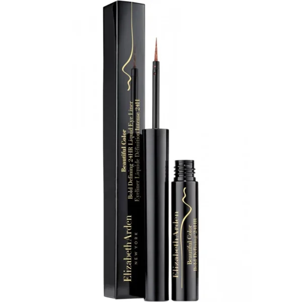 Elizabeth Arden Beautiful Color Bold Defining 24Hr Liquid Eye Liner 02 Gilded Brown X 3