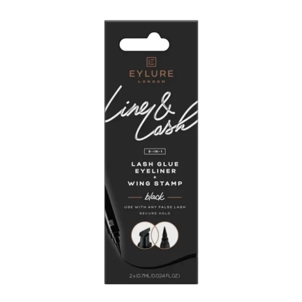 Eylure Line & Lash 3-in-1 Lash Glue, Eyeliner and Wing Stamp X 4