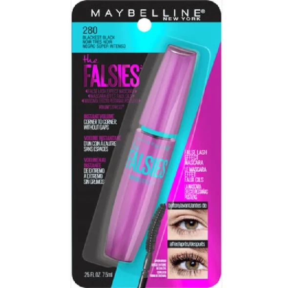 Maybelline The Falsies Volum Express Mascara Blackest Black X 6